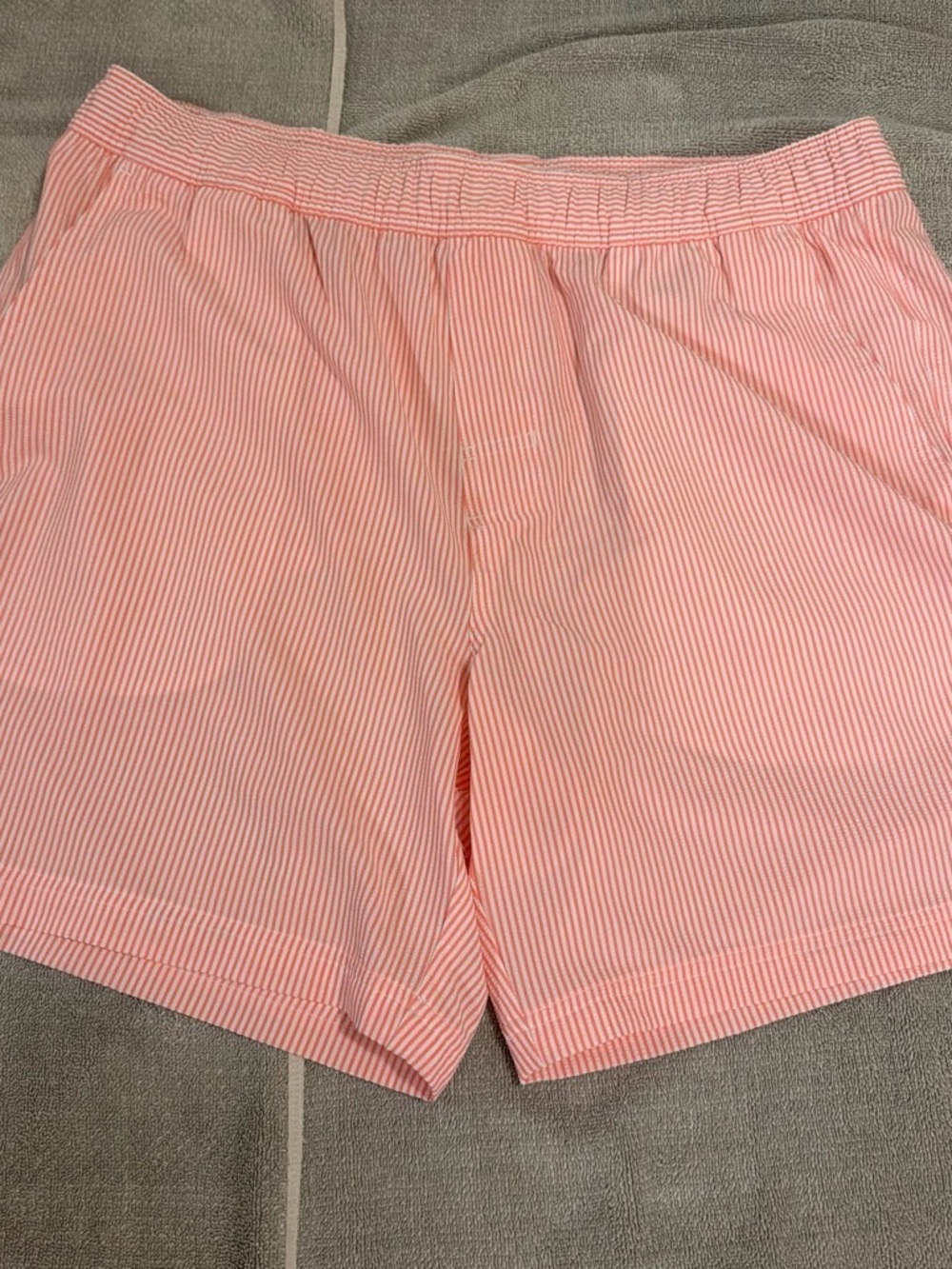 Southern Proper Pink and White Striped Men’s Hybrid Shorts